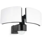 SSC-LUXon NORSU Außenlampe mit Bewegungsmelder & Lichtsensor 40W - LED Wand Außenleuchte 2 flammig schwenkbar IP65