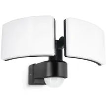 SSC-LUXon NORSU Außenlampe mit Bewegungsmelder & Lichtsensor 40W - LED Wand Außenleuchte 2 flammig schwenkbar IP65