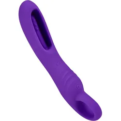 G-Punkt-Vibrator mit Klopf-Funktion, 18,5 cm, lila