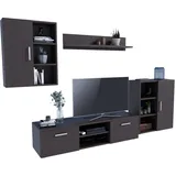 matkam Wohnwand, Wenge, Holzwerkstoff, 140x35x40 cm, Wohnzimmer, Wohnwände, Wohnwand-Sets