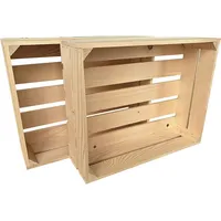 Sunnypillow Holzkiste 50 x 40 x 15 cm 2-tlg.