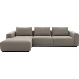 Musterring Eckcouch Polyester Anreihsofa rechts & Longchair links 3-Sitzer Grau