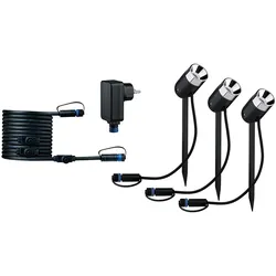 Paulmann - Plug & Shine 3 LED Garten Leuchte Pike IP65 Anthracite - cm - 31.3 cm