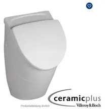 Villeroy & Boch O.NOVO Keramik Absaug Urinal mit Deckel und Ceramic Plus Beschichtung,weiß
