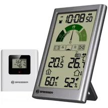 Bresser Hygrometer BRESSER Thermo-Hygrometer mit Lüftungsempfehlung VentAir V grau