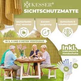 Kesser Balkonverkleidung 120 x 500 cm Braun PVC