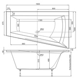 Ottofond Galia I Modell A Whirlpoolbadewanne 100 x 160 cm