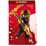 Procos 92242 - Partytüten, Lego Ninjago, FSC® Mix, 4 Stück, Papiertüten, Mitgebsel, Geburtstag, Mottoparty