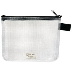 Rexel Reißverschlussbeutel Schwarz PVC (Polyvinylchlorid) 300 Mikron