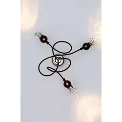 serien lighting Poppy Wandleuchte mit 3 Armen 3 Arme | schwarzviolett | schwarz