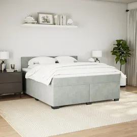 vidaXL Boxspringbett 180 x 200 cm Hellgrau