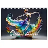 Calvendo Elegant dancers (Wall Calendar 2026 DIN A4 Landscape), CALVENDO 12 Month Wall Calendar: Elegant dancers made of glass, created with AI. (CALVENDO Art)
