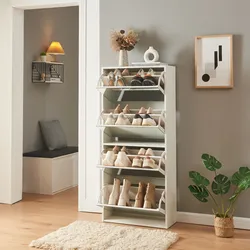 Schuhkipper Lund mit 4 verspiegelten Klappen Weiß
