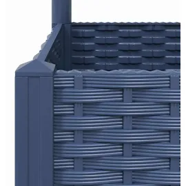 vidaXL Pflanzkübel mit Spalier 120 x 40 x 121,5 cm Dunkelgrau