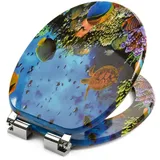 Toilettensitz Toilettendeckel WC Sitz Klodeckel Absenkautomatik MDF Klobrille