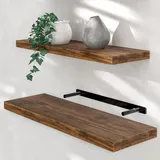 CASARIA Hängeregal 70 cm x 23 cm x 3,8 cm Dunkle Eiche