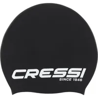 Cressi Loira Long Hair Cap Silikon Schwimmkappe, Schwarz/Weiß, M