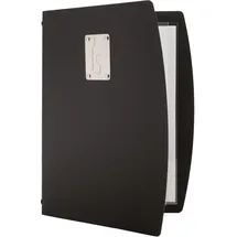 SecurIT® Securit Rio A4Weinkarten-Mappe mit einem doppelseitigen Einleger, Schwarz