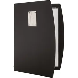 SecurIT® Securit Rio A4Weinkarten-Mappe mit einem doppelseitigen Einleger, Schwarz