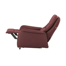 Hukla Relaxsessel Tobias Leder 75 x 102 x 88 cm Rot mit Relax-Funktion