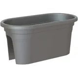 Artevasi artevasi© VENEZIA Jardiniere Geländerkasten Anthrazit 60 cm - Kunststoff