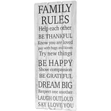 MCW Wandschild Familienregeln,