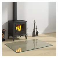 VidaXL Kaminofen Glasplatte Rechteckig 80x60 cm