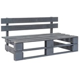 vidaXL Garten-Palettenbank Holz Grau