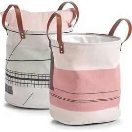 Hti-Living Aufbewahrungskorb mit 2 Griffen  rosa