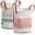 Hti-Living Aufbewahrungskorb mit 2 Griffen  rosa