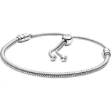 Pandora Moments Schiebeverschluss Schlangen-Gliederarmband 599652C01-2 Damenarmband Silber 925 mit kugelförmigem Verschluss