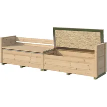 Weka Sitztruhe optionale Erweiterung für Gartenhaus Killarney Beige 50 x 63 x 235 cm