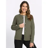 Sieh an! Strickjacke in Khaki 54
