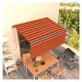 vidaXL Markise 3 x 2,5 m orange, braun