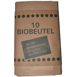 40 Stück Papiermüllbeutel kompostierbar Bio-Abfallbeutel 20 + 16 x 36 cm