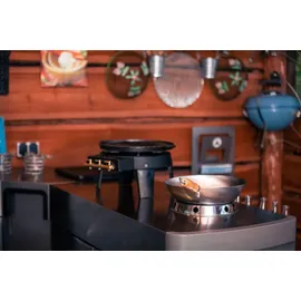 HOT WOK Gasbrenner Wok 12 kW Profi mit Wok, Schlauch und Regler