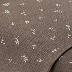 Musselin/Doppel-Gaze "Zweige", taupe