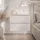 lookway Nachtschrank Aurora II 50 x 40 x 37 cm Weiß/Silber