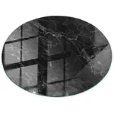 Tulup Tischplatte Schwarz, Glas 60x60x0.4 cm Esszimmer, Tische, Esstische, Tischsysteme, Tischplatte