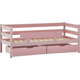 Hoppekids Einzelbett »ECO Comfort Kinderbett, Kiefer Massivholz, Jugendbett inkl. Rollrost«, 70x160 cm, wahlweise in verschieden Farben/ Matratze/ Absturzsicherung, rosa