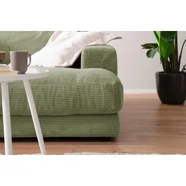 KAWOLA Big-Sofa Cord 2-Sitzer Grün