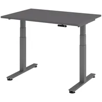 Bümö Schreibtisch, Graphit, Graphit, Nachbildung, Rechteckig, 120x72x80 cm, FSC