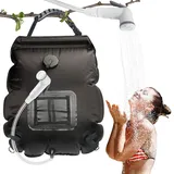 Solar Dusche Tasche,20L Outdoor Warmwasser Duschsack,SolarbetriebenCampingduschemit Temperatur Heißwasser,Tragbare Solar Heizung Tasche,Camping Dusche Tasche mit Duschkopf,für Camping Outdoor Wandern