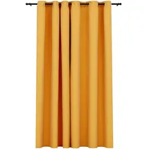 vidaXL Verdunkelungsvorhang Ösen 290 x 245 cm gelb Leinenoptik