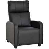 Homcom Relaxsessel Ruhesessel Fernsehsessel mit Liegefunktion Kunstleder Schwarz,