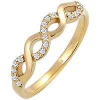 Elli DIAMONDS Infinity Verlobung Diamant (0.09 ct.) 585 Gelbgold Ringe Damen