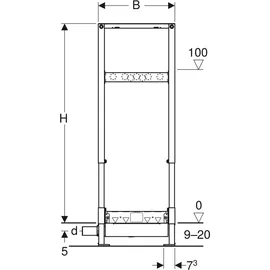 Geberit Duofix Element für Dusche 130 cm