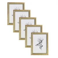 Woltu 5er Set 13x18cm Bilderrahmen Artos Stil Holz Rahmen
