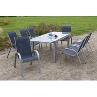 Merxx Amalfi Set 9-tlg. Tisch 240 x 90 cm marineblau