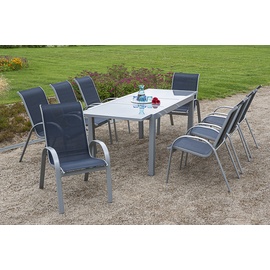 Merxx Amalfi Set 9-tlg. Tisch 240 x 90 cm marineblau